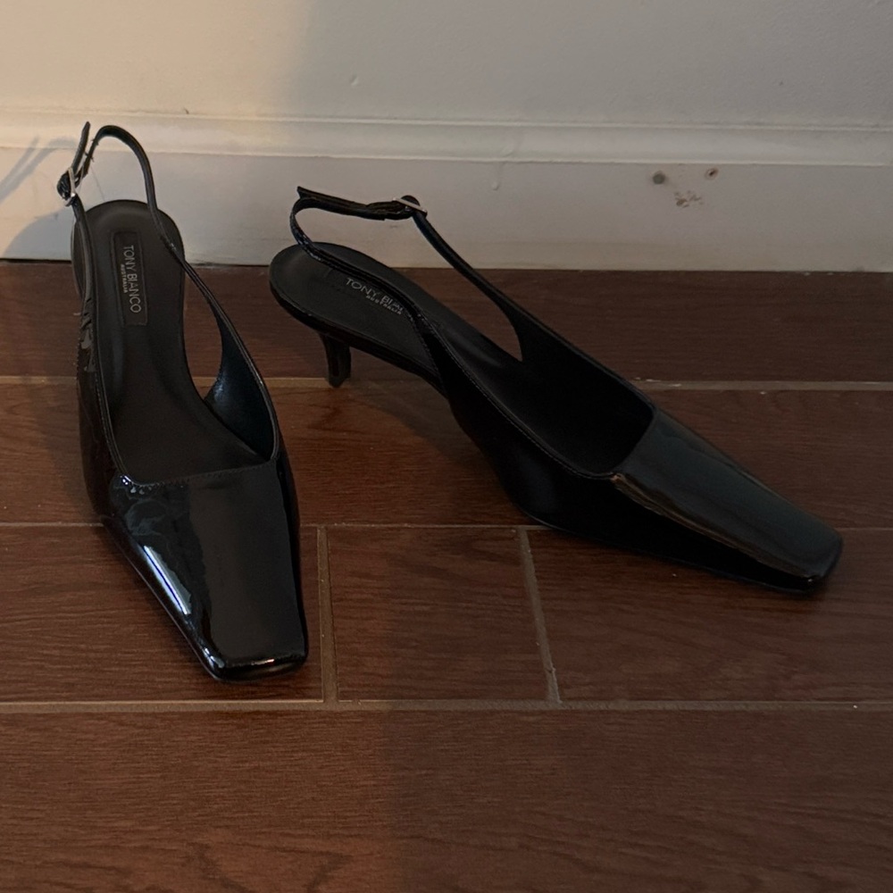 Tony Bianco Black Slingback Heels - Picture 5 of 5